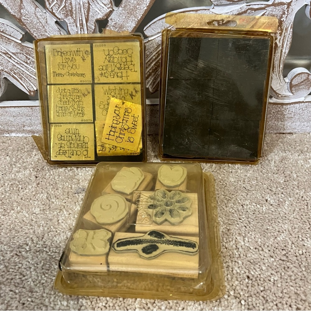 Stampin’ Up Assorted Vintage Wooden Rubber Stamp Set 109 Pieces - Picture 6 of 6